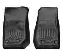 Husky Liners Weatherbeater | Adatto per Jeep Wrangler 2014-2017, Jeep Wrangler JK 2018, fodere per pavimento anteriore - Nero, 2 pz. | 18041