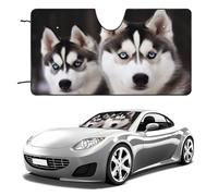 Husky, parasole universale riflettente per auto, berlina, SUV, camion, parasole per finestrini anteriori, pieghevole, protegge dai raggi UV e mantiene gli interni freschi, 129,5 x 71,1 cm