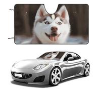Husky - Parasole universale riflettente per auto, berlina, SUV, camion, per finestrini anteriori, pieghevole, parasole, blocca i raggi UV e mantiene l'interno fresco, 130 x 2 cm
