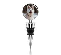 Husky Piquant Dog Wine Saver Pompa sottovuoto Bottiglia di Champagne Stopper Multicolor a prova di perdite e riutilizzabile, conserva la freschezza delle bevande