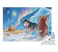 Husky Puzzle 1000 Pezzi Puzzle Per Adulti Aurora Puzzle Difficile Sfida Puzzle Per Gioco Familiare Decorazione Della Famiglia 1000pcs (75x50cm)