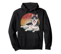 Husky retrò Felpa con Cappuccio