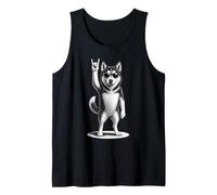 Husky Rock Music Retro Vintage Amante dei cani Canotta
