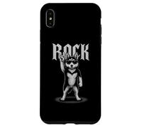 Husky Rock Music Retro Vintage Amante dei cani Custodia per iPhone XS Max