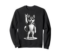 Husky Rock Music Retro Vintage Amante dei cani Felpa