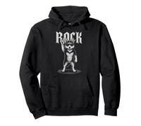 Husky Rock Music Retro Vintage Amante dei cani Felpa con Cappuccio