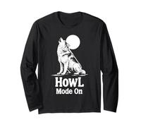 Husky urla la Luna | Howl Mode On Maglia a Manica