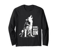Husky urla la Luna | Howl Mode On Maglia a Manica