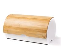Husla 73944 Bread Bin, acciaio inox/legno, bianco