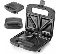 Huslog EasyBite - Tostapane antiaderente, 1000 W, triangoli, colore: Nero