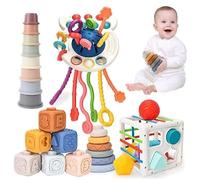 Husoiuy Blocchi di costruzione morbidi, giocattoli per l'ordinamento dei bambini - Set di giocattoli sensoriali prescolari,Ordinamento, impilamento e inserimento per bambini Blocchi per