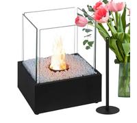Husoiuy Braciere Da Tavolo,Con Bioetanolo Compatto Di Forma Quadrata - Fuoco Da Tavolo Per Interni,per Balcone Camera da Compleanno Housewarming Soggiorno Comodino