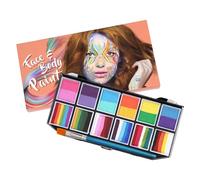 Husoiuy di colori per il viso, colori per il corpo per la pelle - Kit di pittura per il viso lavabile | Kit per pittura del viso a base d'acqua a 12 colori, di trucchi per cosplay, pittura artistica
