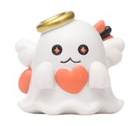 Husoiuy Fantasma Decorativo | Piccola Scultura Halloween 8 cm - Ornamento Decorativo in Resina per Vetrina Cameretta Salotto Comodino