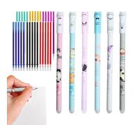 Husoiuy Penna Cancellabile | Penna Portatile Per Firma | Strumenti Portatili Con Stampa Gatto 0.5mm Per Appunti Riunioni Scuola Volontari Scrittori Studenti