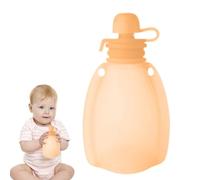 Husoiuy Sacchetti ricaricabili per bambini | 5 sacchetti riutilizzabili in silicone per porridge per bambini | Sacchetti per schiacciare per bambini piccoli - Conservazione del porridge del bambino