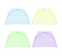 HUSOUE Zanzariera per cibo, 4 pezzi, per alimenti, pieghevole, copertura per mosche, 12 pollici, copertura per frutta, barbecue, torta