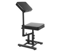 HUSPOO Sedia da parrucchiere regolabile senza ruote, multifunzione, regolabile in altezza, schienale girevole a 180°, ergonomica, nera, in metallo e poliuretano, portata fino a 100 kg