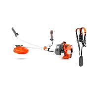 Husqvarna 122R decespugliatore a benzina - 21,7 cm³ 2 tempi, larghezza di taglio 43 cm, testa Tap 'n Go, Smart Start, con doppia cinghia
