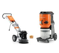 Husqvarna Levigatrice Per Pavimenti PG 280 +12x Vari-Grind EZ Aspiratore DE 120