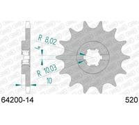Pignone Afam 14 denti acciaio tipo 64200 passo 520 Husqvarna Cr 125
