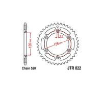 Supersprox Aluminium Husqvarna 520x49 Ral1512x49blk Rear Sprocket Argento 49t