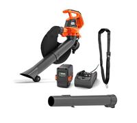 Husqvarna 120iBV - Soffiatore a batteria senza fili, 36 V, con batteria e caricatore, 10 N, lunghezza del tubo regolabile, senza spazzole, silenzioso e leggero, per la cura del giardino