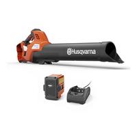 Husqvarna Soffiatore per foglie senza fili, alimentato a batteria, 230 mph, 650 CFM, con motore brushless e funzionamento silenzioso, batteria da 4 Ah e caricabatterie inclusi
