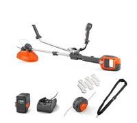 Husqvarna Tagliaerba a batteria 220iR (con batteria e caricatore) - Decespugliatore 36 V con motore brushless, modalità boost, larghezza di taglio 36 cm, filo trimmer e lame in plastica con tracolla