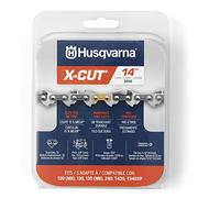 Husqvarna X-Cut S93G - Catena per motosega da 35,5 cm, passo 3/8", calibro 127 cm, ricambio lama per motosega a 52 maglie, pre-allungata e contraccolpo basso, grigio