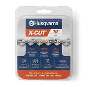 Husqvarna X-Cut S93G - Catena per motosega da 40,6 cm, passo mini da 3/8", calibro 127 cm, ricambio lama per motosega a 56 maglie, pre-allungata e contraccolpo basso, grigio