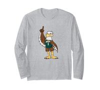 Husson University Eagles Baldwin Eagle Mascot Maglia a Manica