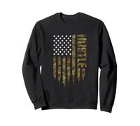 Hustle Camouflage Patriotic US American Flag Felpa