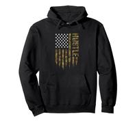 Hustle Camouflage Patriotic US American Flag Felpa con Cappuccio