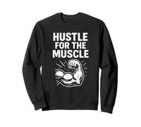 Hustle for The Muscle Gym Motivation Mascotte Art Felpa
