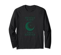 Hustle Hard Pray Harder Islam Musulmano Ramadan Uomini Donne Maglia a Manica