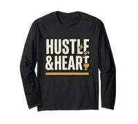 Hustle Heart Imprenditore Motivazionale Grind Ambizione Maglia a Manica