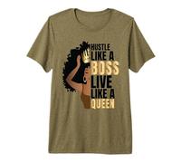 Hustle Like A Boss Vivi Come Una Regina Empowerment Maglietta Premium