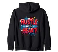 Hustle with Heart - Lavorare con Cuore e Mente Felpa con Cappuccio