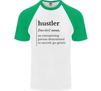 Hustler Definizione Imprenditore Hustle Maglietta Baseball S/S Uomo