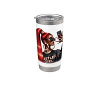 Hustler ragazza donna nera che si affretta & ama spacciare ogni giorno Bicchiere termico in acciaio inox doppia parete