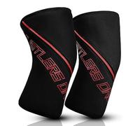 Hustlers Only Ginocchiere da palestra da 7 mm per powerlifting, sollevamento pesi, ginocchiere a doppio strato per supporto, sollievo e protezione del ginocchio, coppia resistente per uomini forti e d