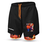 Hustlers Only Pantaloncini da corsa da uomo 2 in 1, alla moda, da palestra, con tasca per telefono, pantaloncini sportivi da donna per maratona all'aperto, palestra, allenamento, pantaloncini da uomo