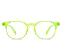HUSTLR Lenskart - Lenti per computer Zero Power Bluecut e antiriflesso | Forma quadrata a bordo pieno | Come visto su Shark Tank | Per uomini e donne | S | LB E14058-N, Verde (Verde eléctrico), Small
