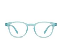 HUSTLR Lenskart Zero Power Bluecut & Antiglare - Occhiali da vista per computer, montatura completa, forma quadrata, come visto su Shark Tank, per uomini e donne, L, LB E14058-XW, turchese, L