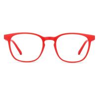 HUSTLR Lenskart Zero Power Bluecut & Antiglare - Occhiali da vista per computer, montatura completa, forma quadrata, come visto su Shark Tank, per uomo e donna, taglia M, LB E14058-W, Fiamma, M