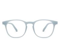 HUSTLR Zero Power Bluecut & Antiglare - Occhiali da vista per computer, montatura quadrata blu, con bordo intero, come visto su Shark Tank, Peyush Bansal, per uomini e donne, L, LB E14058-H