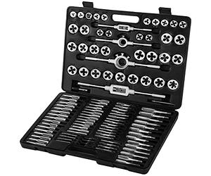 Husuper Maschi da filettare, 110 pezzi Set di maschi e ghiere M2-M18 Set di strumenti per filettare fusti e maschi set di taglio dadi e maschi di spaventare per utensili di macchine