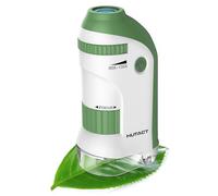 HUTACT Microscopio Tascabile con Set di Vetrini: 60x-135x Microscopia Mini a LED Microscopio Portatile Bambini Regalo Educativo per Studenti Adulti Osservazione Microbiologica - Verde
