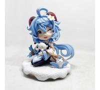 Hutao, Ganyu Q Version Anime Figure Model Statue Cosplay PVC Action Figure Model Toys Figurine Collection Decoration Gift 6.3" (HuTao)